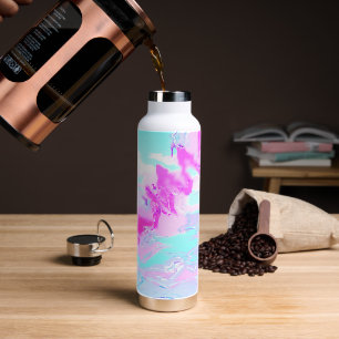 rosa und blau, Abstrakt Trinkflasche