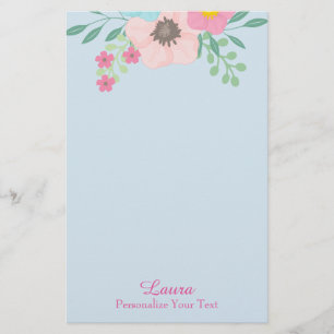 Rosa und Blau Briefpapier