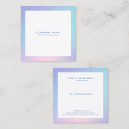 Rosa und blau, der Hintergrund weiß Quadratische Visitenkarte
