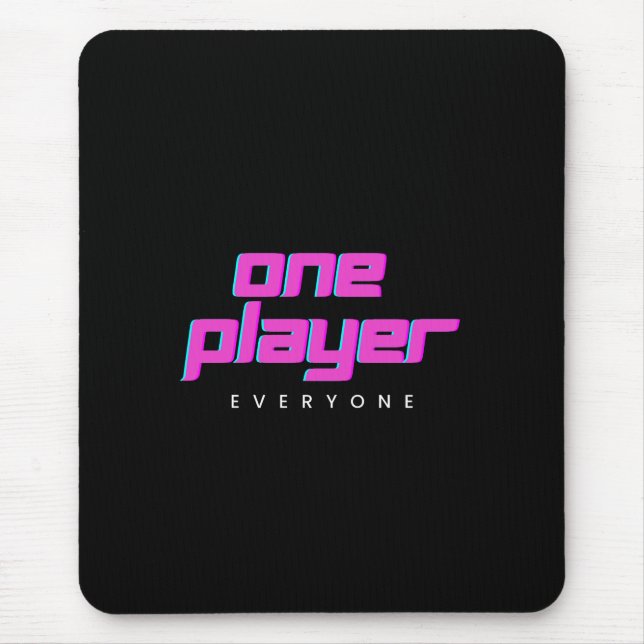Rosa und Blau Ein Player Mousepad (Vorne)