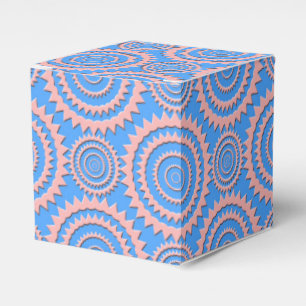 Rosa und Blau geometrisches Kreismuster Geschenkschachtel