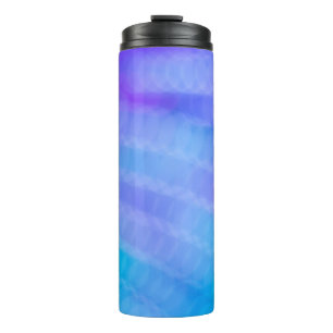 Rosa und blau gestreifte Textilien Thermosbecher
