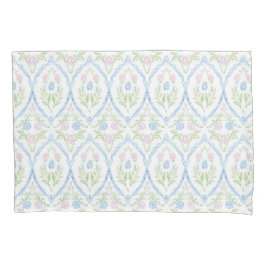 Rosa und Blau-Grandmillennial reversible Kissenbezug