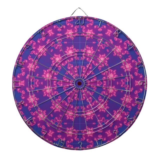 Rosa und Blau Kaleidoskop Gradient Dartscheibe (vorne)