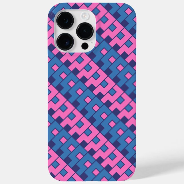 Rosa und blau-kubistisch Case-Mate iPhone hülle (Rückseite)