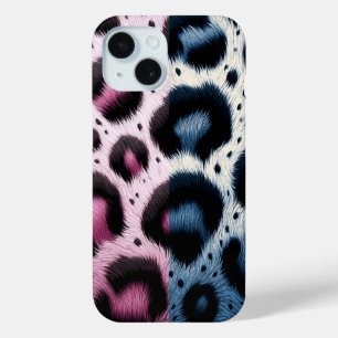 Rosa und Blau Leopardenfell Tierdruck Punkte Case-Mate iPhone Hülle