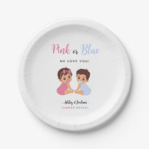 Rosa und Blau Schnuller Baby Geschlecht Enthüllung