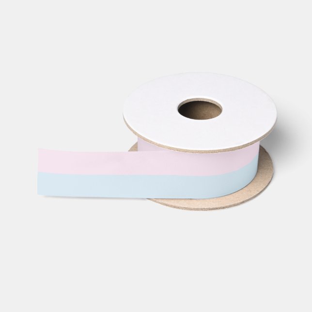 Rosa und Blau Streifen Satinband (Spule)