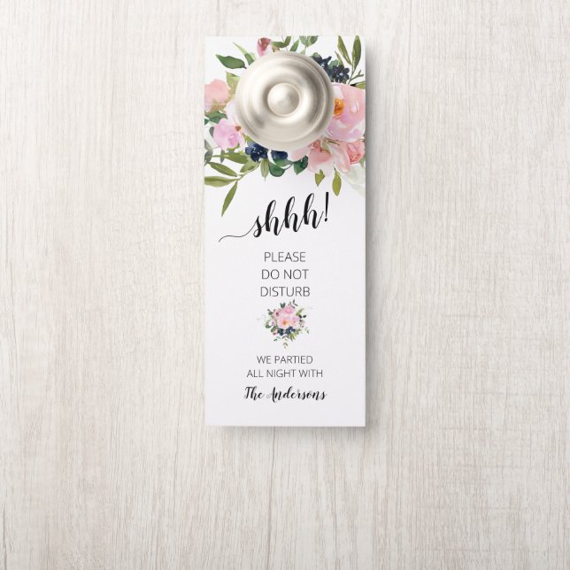 Rosa und Blau Türanhänger (Auf Knauf)