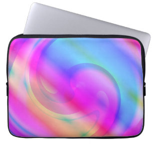 Rosa und Blau Wirbel Laptopschutzhülle