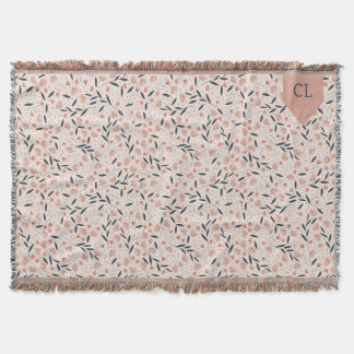 Rosa und blaue Blumen Rustikaler Kern Decke