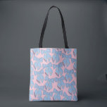 Rosa und blaue Bogen Tasche<br><div class="desc">Farbenfrohe Weihnachtsbäume - Coquette Ribbons - Rosa und Blau.</div>