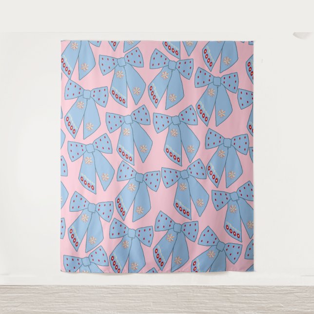 Rosa und blaue Bogen Wandteppich (Vorderseite)