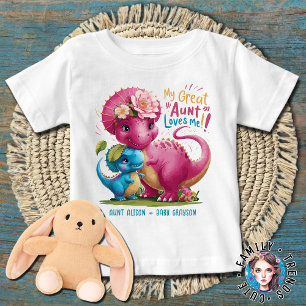 Rosa und blaue Dinosaurier Meine großen Tante-Lieb Baby T-shirt