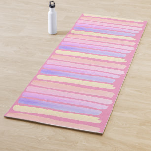 Rosa und blaue Farbe Streifen Reversible Paste Yogamatte
