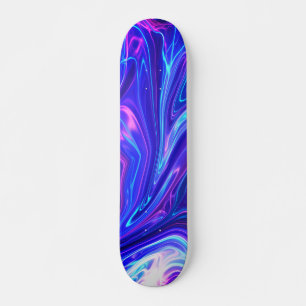 Rosa und blaue Galaxie Abstrakt Skateboard