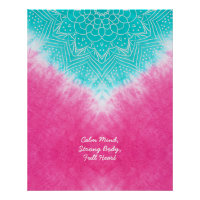 Rosa und blaue Gefärbte Krawatte mit Mandala Sway 
