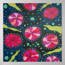 Rosa und blaue kosmische Pop