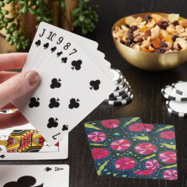 Rosa und blaue kosmische Pop Spielkarten
