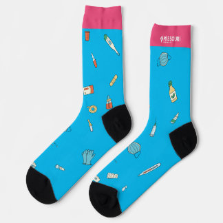 Rosa und blaue Krankenpflegesocken Socken