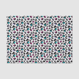 Rosa und blaue Leoparden Seidenpapier