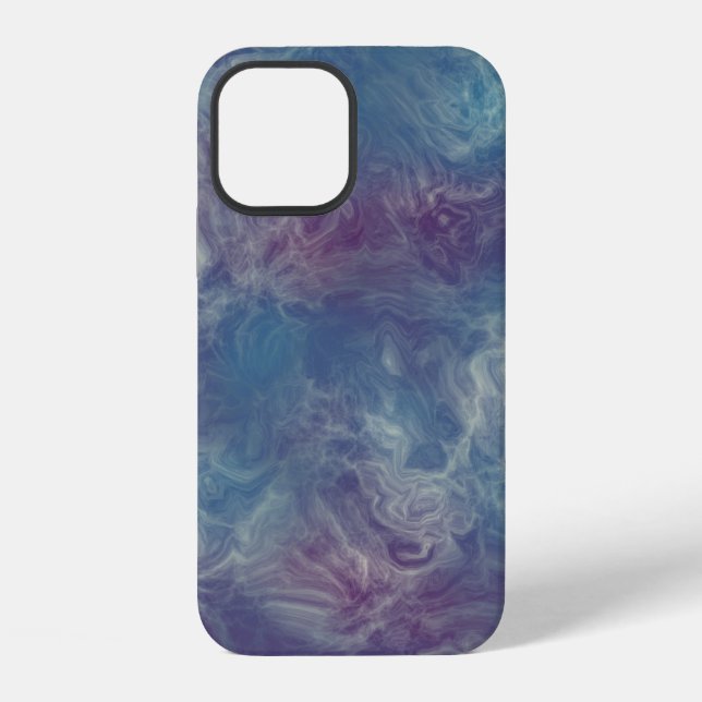 rosa und blaue Marmor iPhone 12 Hülle (Rückseite)