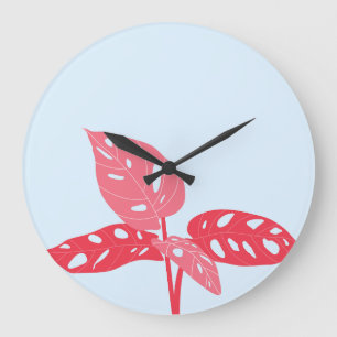Rosa und blaue moderne Kunstmauer Große Wanduhr