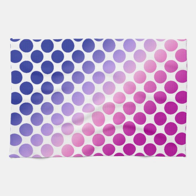 Rosa und blaue Ombre Geschirrtuch (Horizontal)