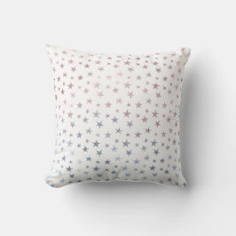 Rosa und blaue Ombre Stars Kissen