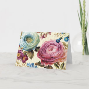 Rosa und blaue Rose Karte