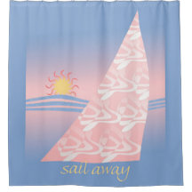 Rosa und blaue Segel weg