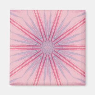 Rosa und blaue Spokes Kaleidoskop Magnete Magnet