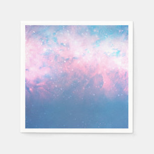 Rosa und blaue Sternen Kosmische Zuckerwatte Himme Serviette