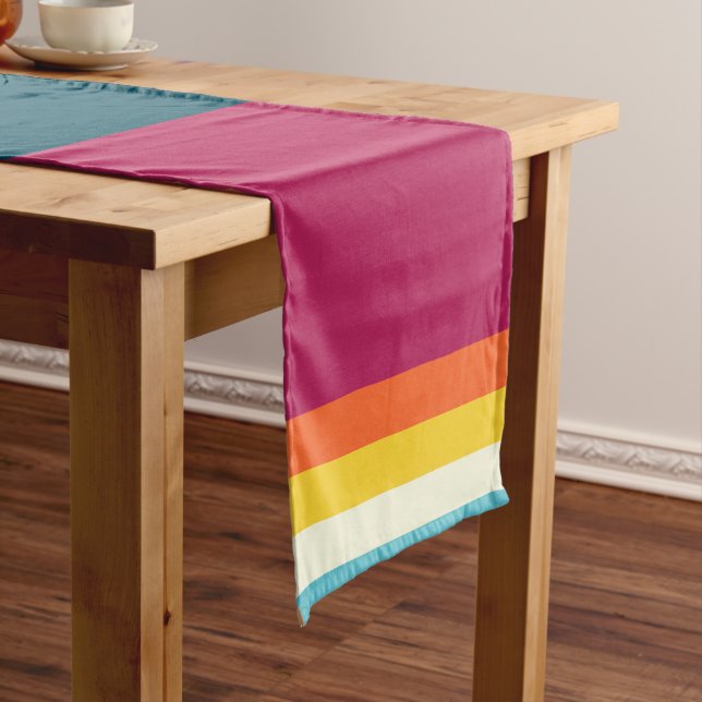 Rosa und blaue Streifen Großer Tischläufer (Beispiel)