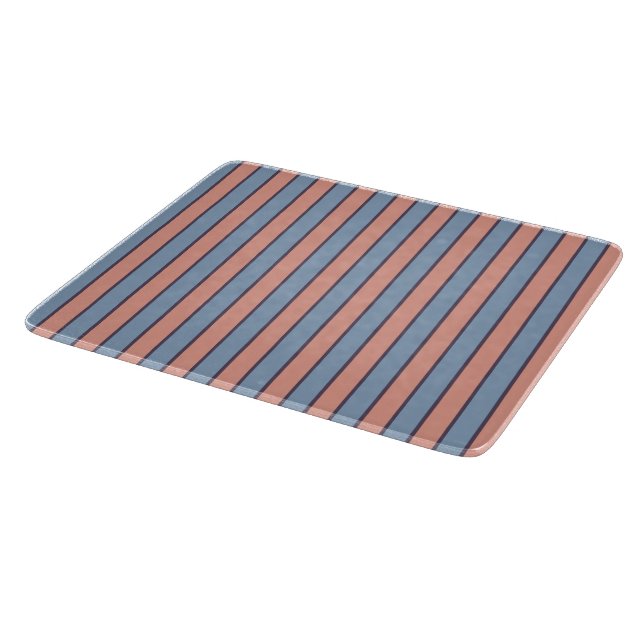 Rosa und blaue Streifen Schneidebrett (Ecke)