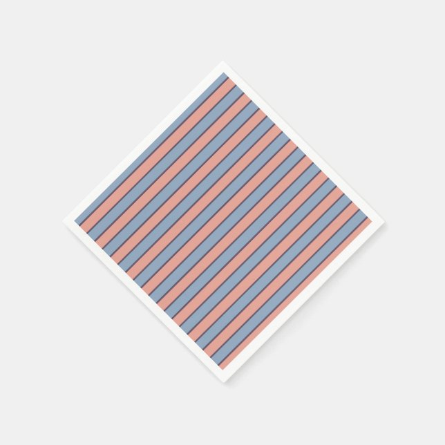 Rosa und blaue Streifen Serviette (Ecke)