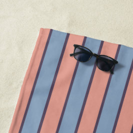 Rosa und blaue Streifen Strandtuch