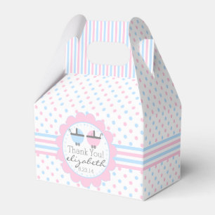 Rosa und blaue Tupfen-Babyparty Geschenkschachtel