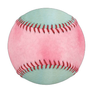 Rosa und blaue Wasserfarbenwaschbecken Baseball