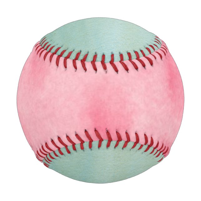 Rosa und blaue Wasserfarbenwaschbecken Baseball (Vorderseite)