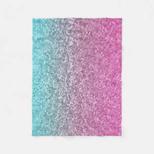 Rosa und blauer Glitzer-Schein-glänzender Schimme Fleecedecke