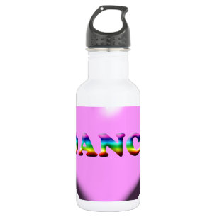 Rosa und blauer Herz TANZ für Tänzer! Trinkflasche