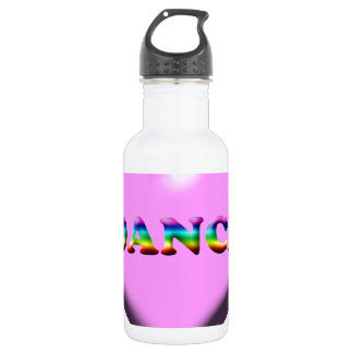Rosa und blauer Herz TANZ für Tänzer! Trinkflasche