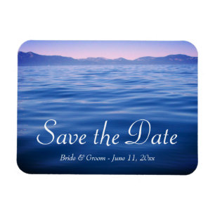 Rosa und Blauer See Tahoe Foto Save the Date Magnet