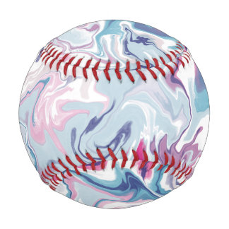 Rosa und blaues, flüssiges Acryl Baseball