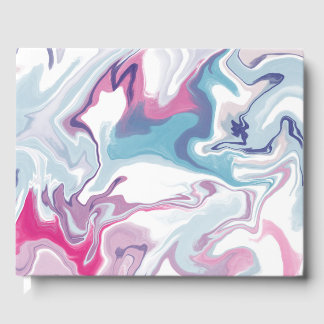 Rosa und blaues, flüssiges Acryl Gästebuch