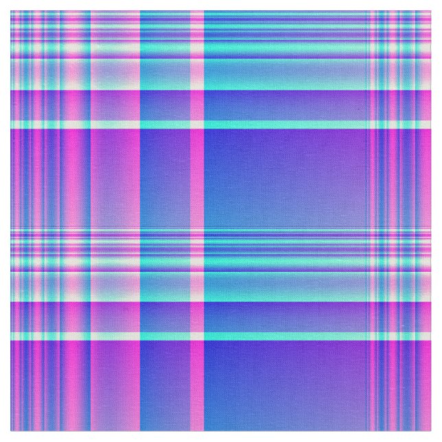 Rosa und blaues kariertes Checkered Stoff (Nahaufnahme)