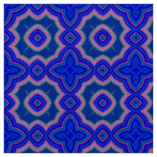 Rosa und blaues marokkanisches geometrisches Muste Stoff