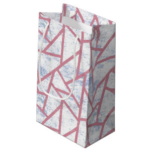 Rosa und blaues Mosaikmuster Kleine Geschenktüte