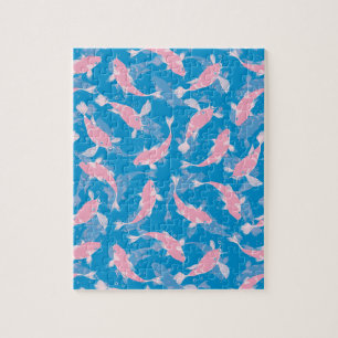 Rosa und blaues Muster - Koi Fish